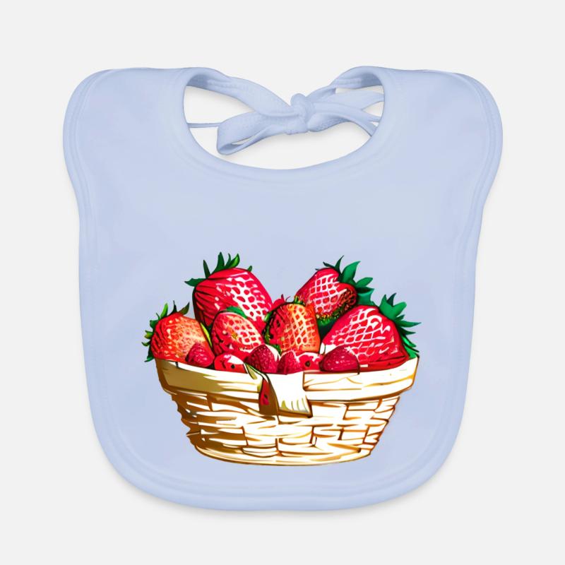 Erdbeeren Erdbeere Erdbeerkorb Baby Bio-Lätzchen