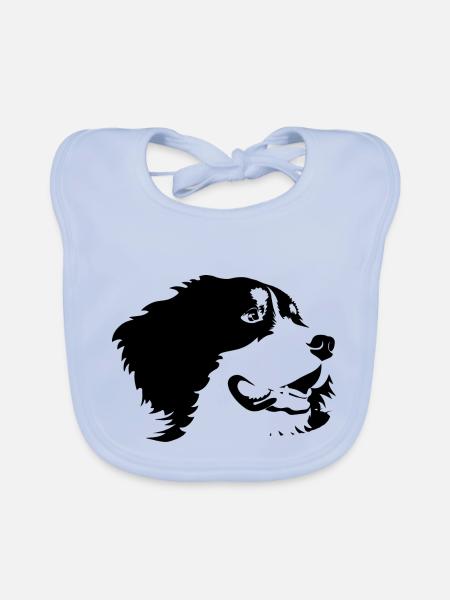 Dog Hund - Baby Bio-Lätzchen - sky Blue - Vorne