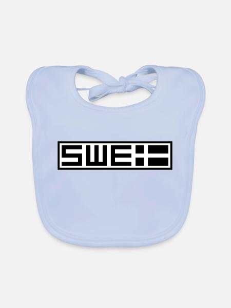 Swedish tactical - Organic Baby Bibs - sky blue - Front