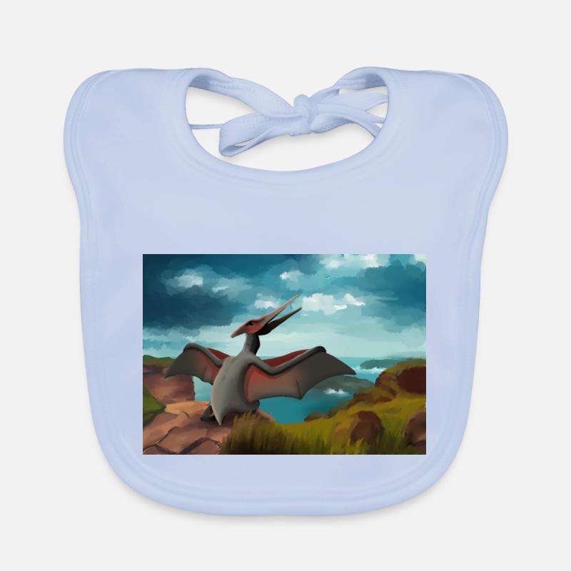 hugadino, ptérodactyle, mignon dinosaure, dino Bavoir bio Bébé