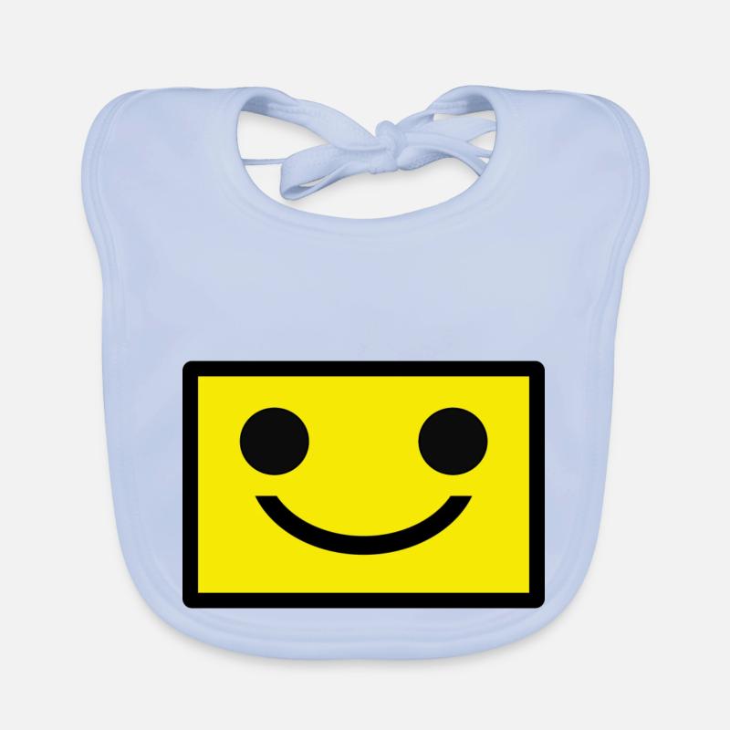 kopf - Baby Bio-Lätzchen - sky Blue