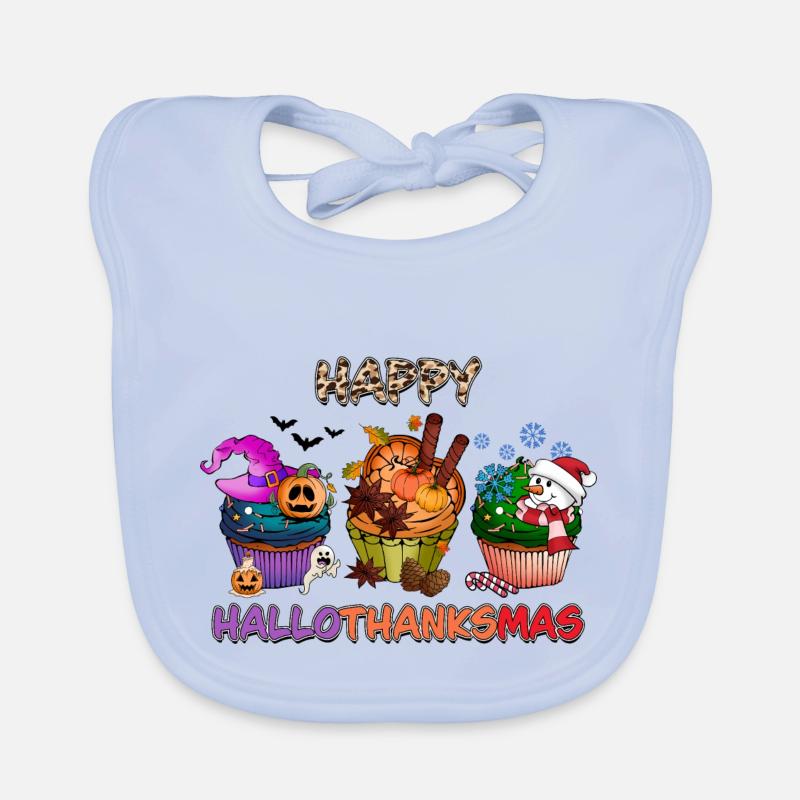 Joyeux HalloThanksMas Cupcakes Bavoir bio Bébé