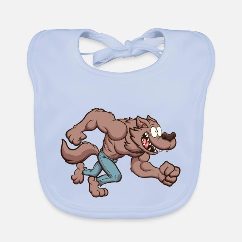 Laufender Werwolf Baby Bio-Lätzchen