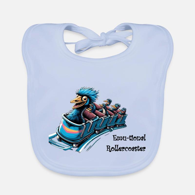 Emu-tional Rollercoaster Baby Bio-Lätzchen