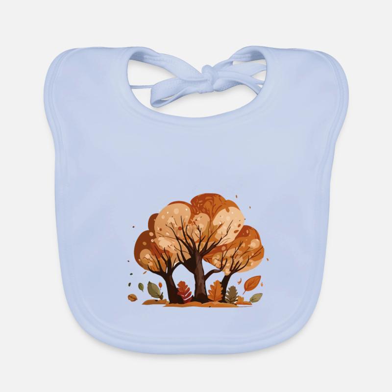 Fall Tree Trio (Fall Collection #2) Organic Baby Bibs