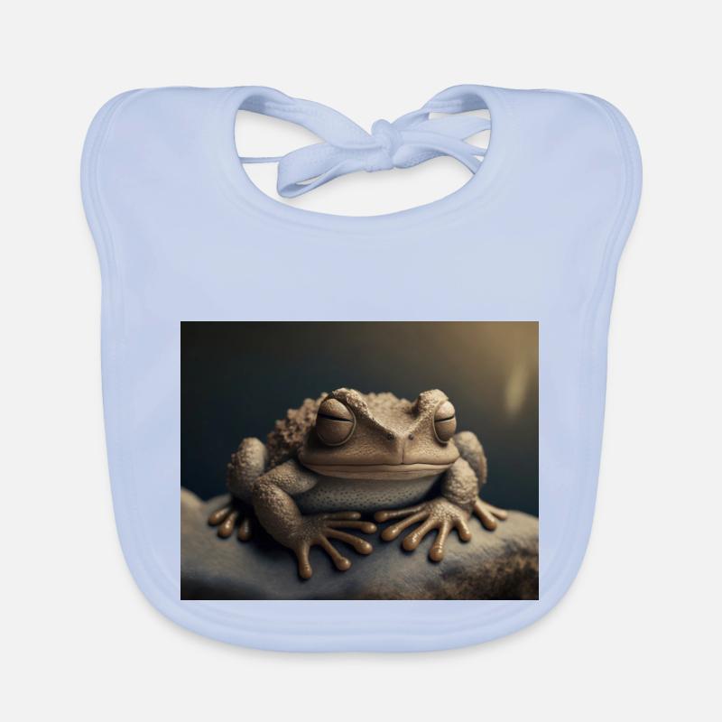 Cute animals doing hibernation – toad Organic Baby Bibs