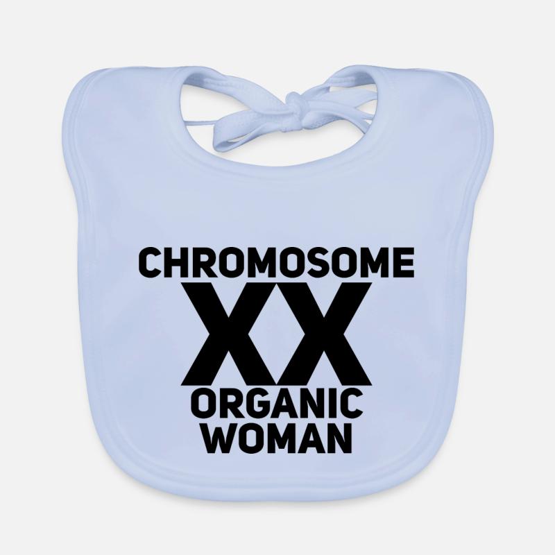 XX Chromosome - Strength Genetic Pride Organic Baby Bibs