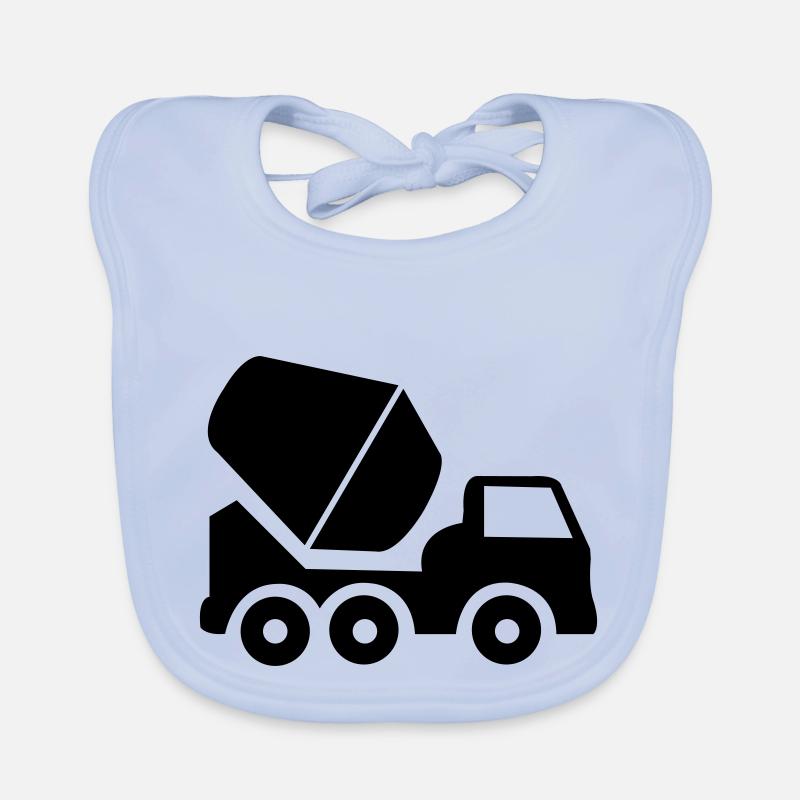Construction work excavator vehicle Organic Baby Bibs