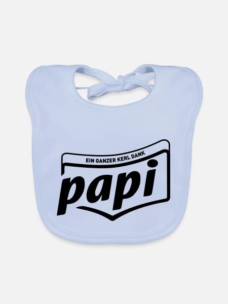 ein ganzer Kerl dank Papi - Baby Bio-Lätzchen - sky Blue