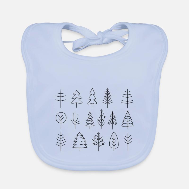 Abstract Tree Collection Organic Baby Bibs
