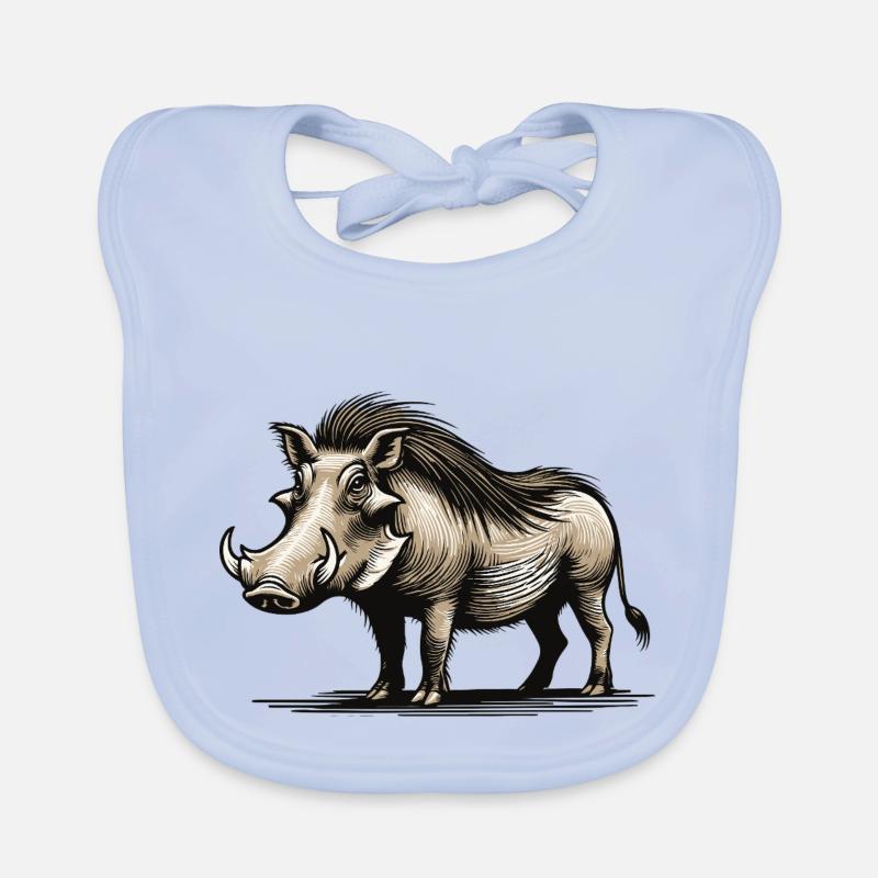 Phacochère Bavoir bio Bébé