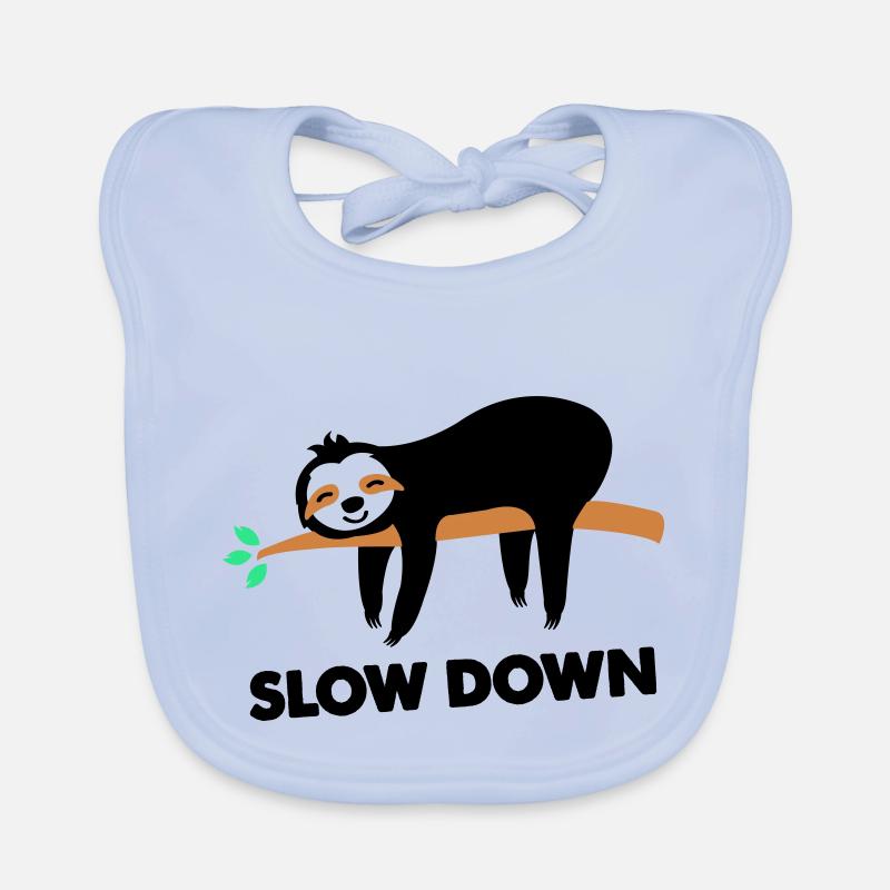 faultier slow down Baby Bio-Lätzchen