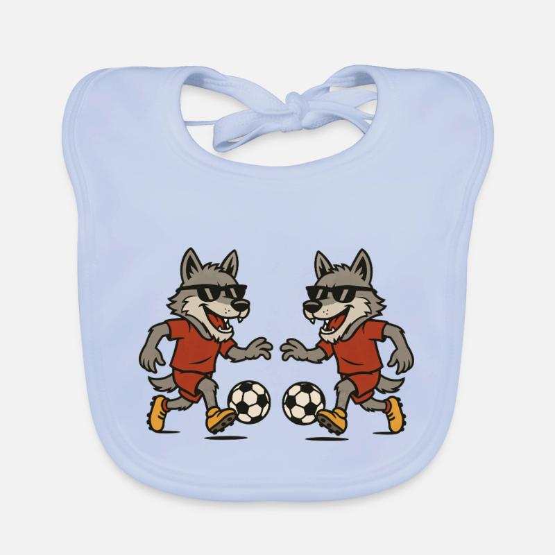 wolf soccer 2 Baby Bio-Lätzchen