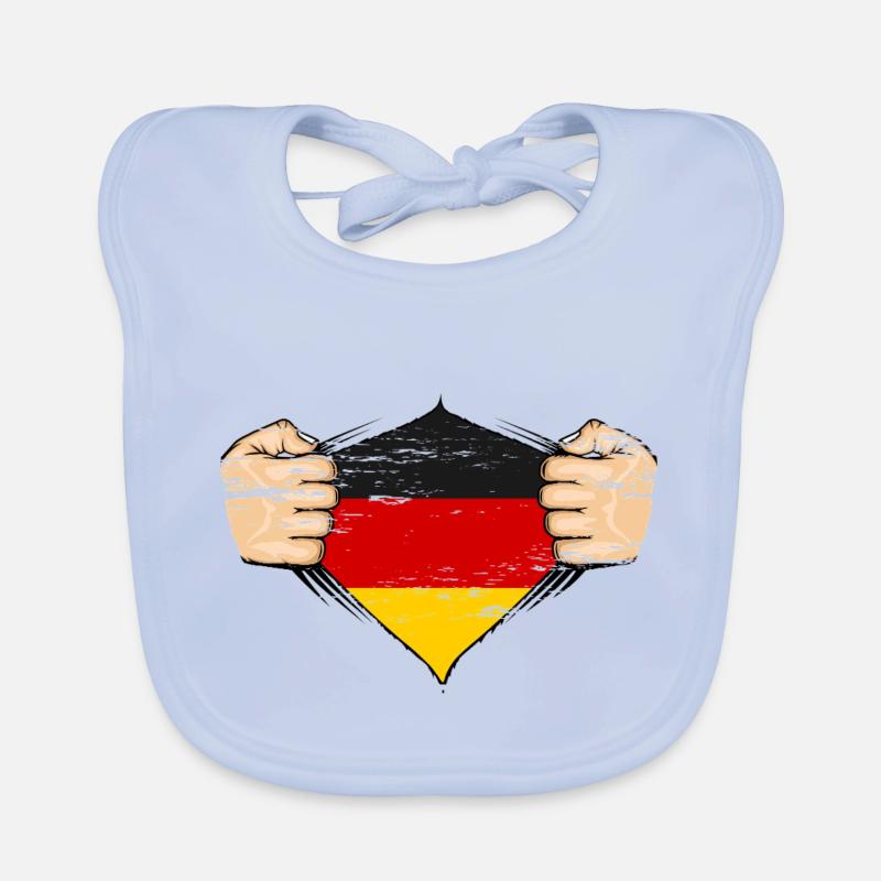 Design de drapeau allemand utilisé Bavoir bio Bébé