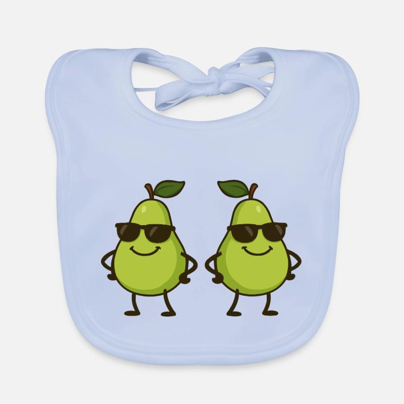Poire Bande Dessinée Cool 2 Bavoir bio Bébé
