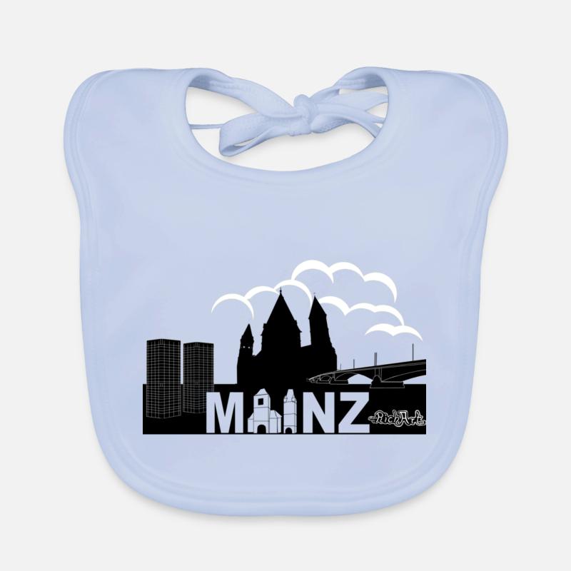 Mainz white Organic Baby Bibs