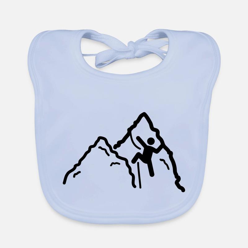 Klettern motiv - Baby Bio-Lätzchen - sky Blue