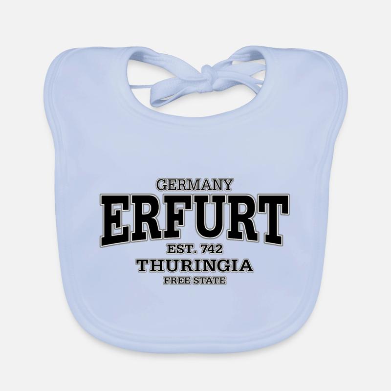 Erfurt Thuringia (black) Organic Baby Bibs