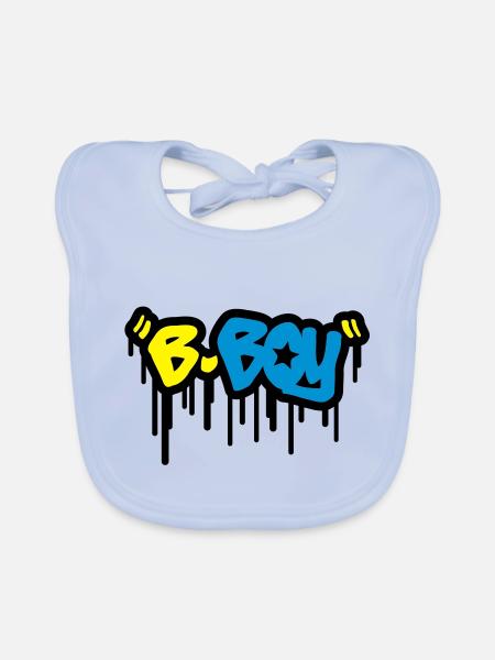 b_boy_t3 - Baby Bio-Lätzchen - sky Blue - Vorne