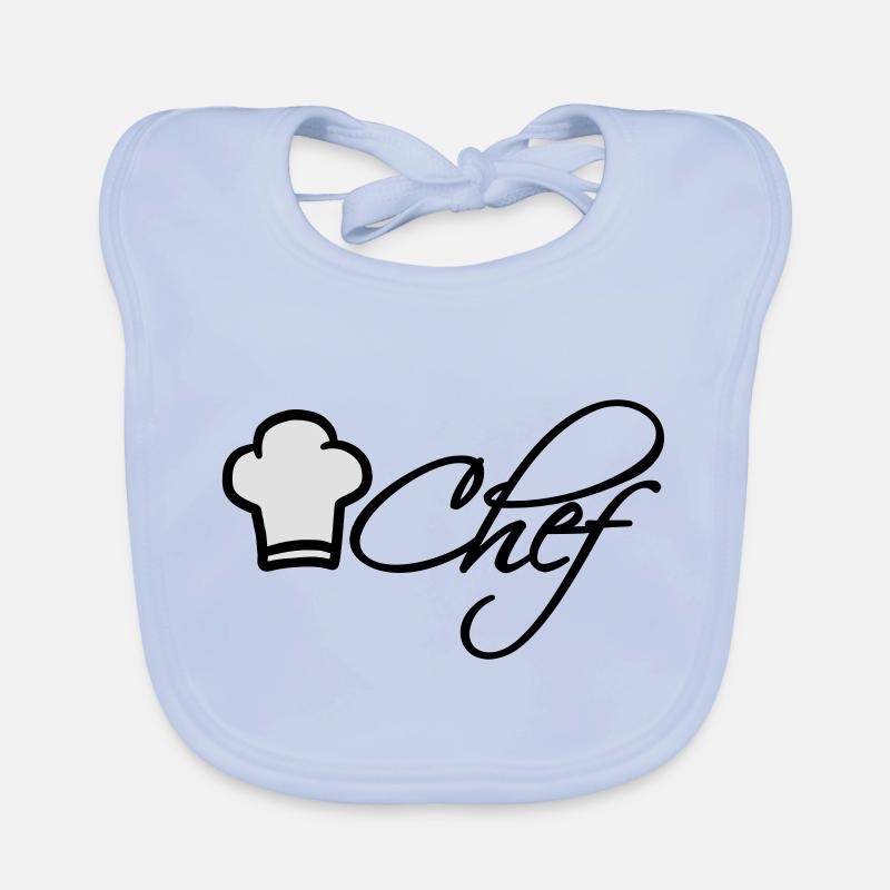 Chef Chef Cap Logo Chef étoilé Bavoir bio Bébé