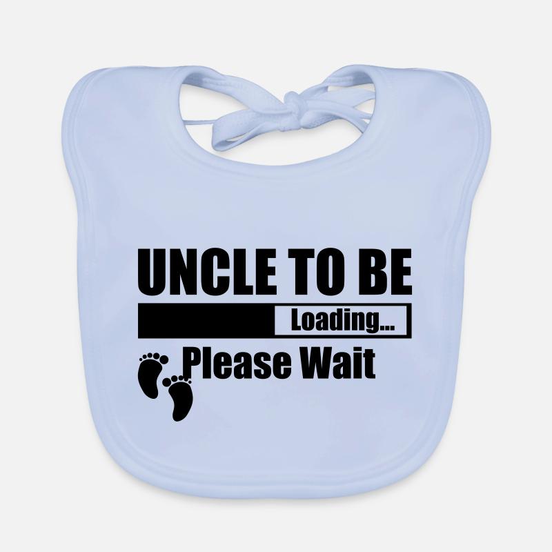 Uncle To Be Loading Please Wait Organic Baby Bibs