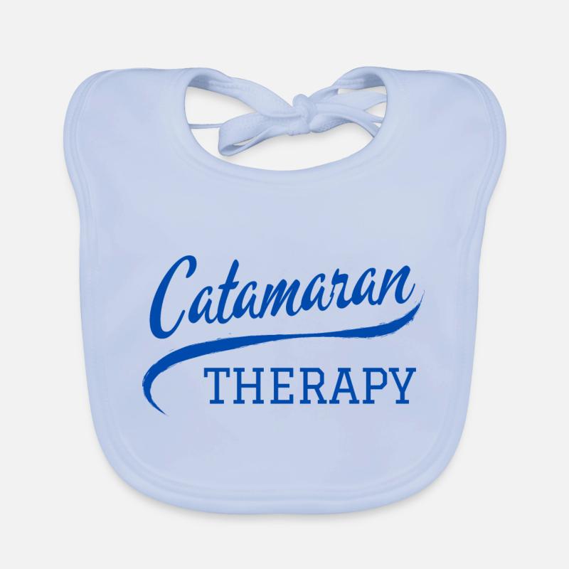 Catamaran Therapy Typography US sport Organic Baby Bibs
