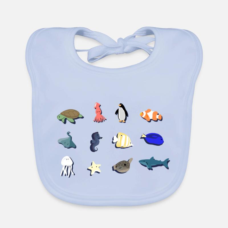 créatures marines Bavoir bio Bébé