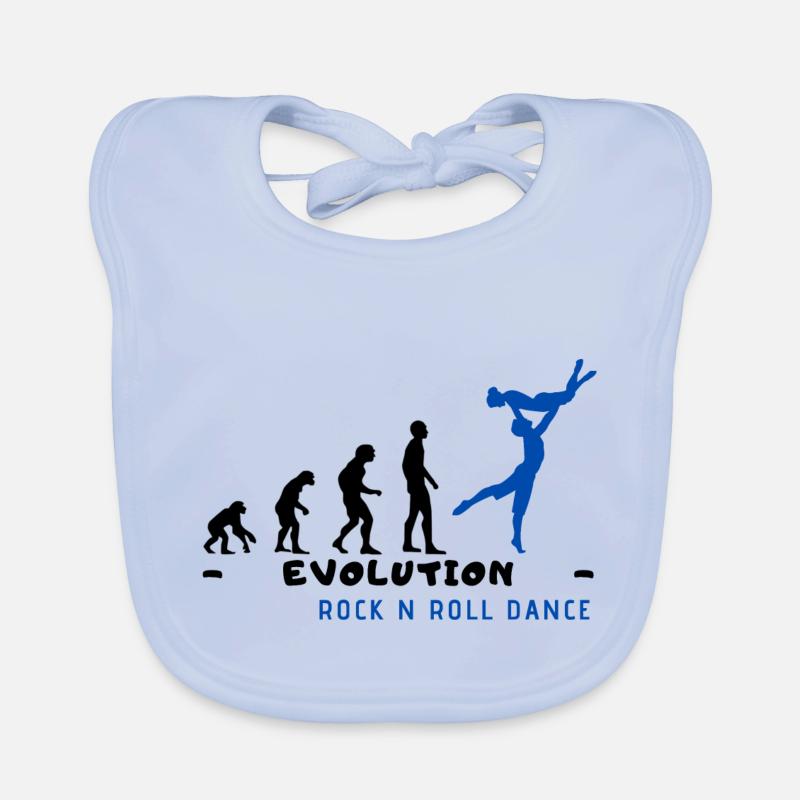 Evolution Rock n Roll Dance Black Organic Baby Bibs
