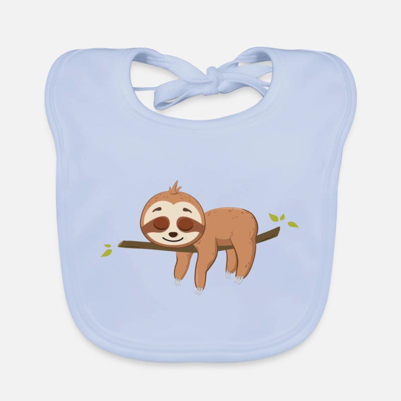 Faultier Baby Bio-Lätzchen