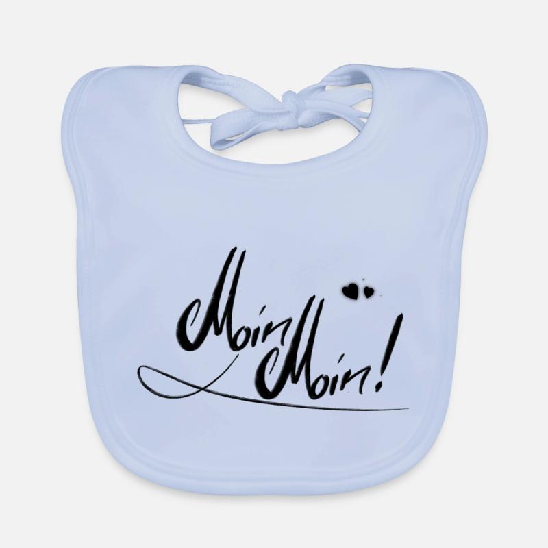 Moin Moin mit Herzchen Baby Bio-Lätzchen