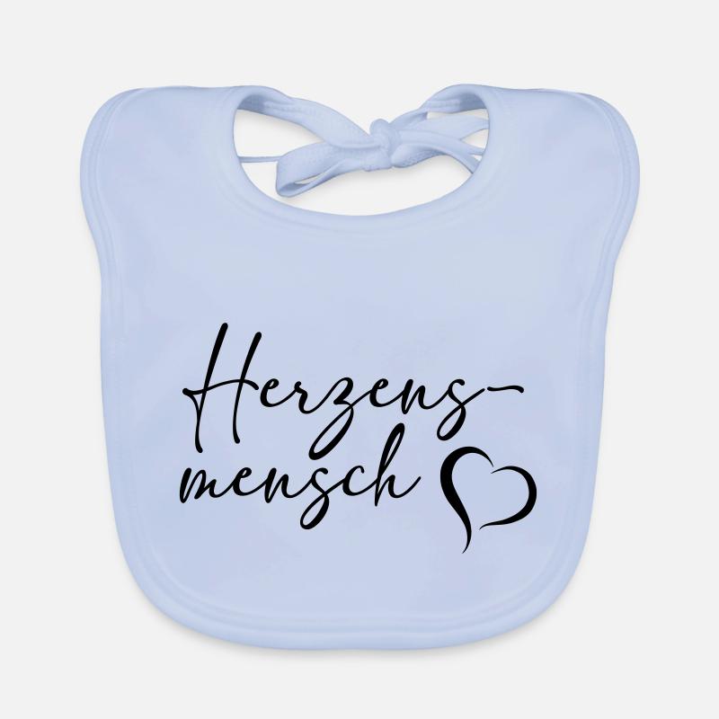 Herzensmensch by csDesign - Baby Bio-Lätzchen - sky Blue