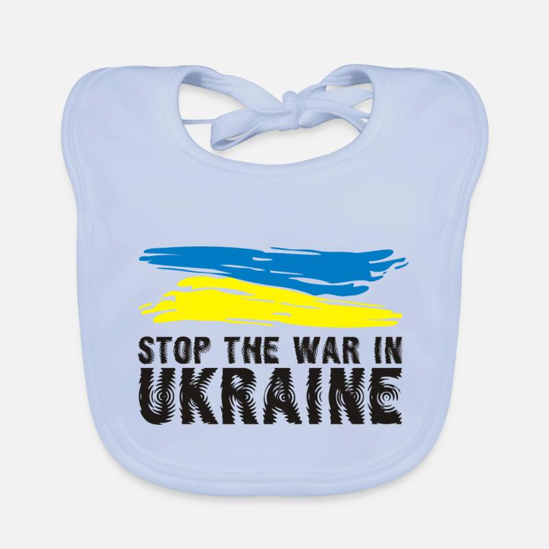 den Krieg in der Ukraine beenden Baby Bio-Lätzchen