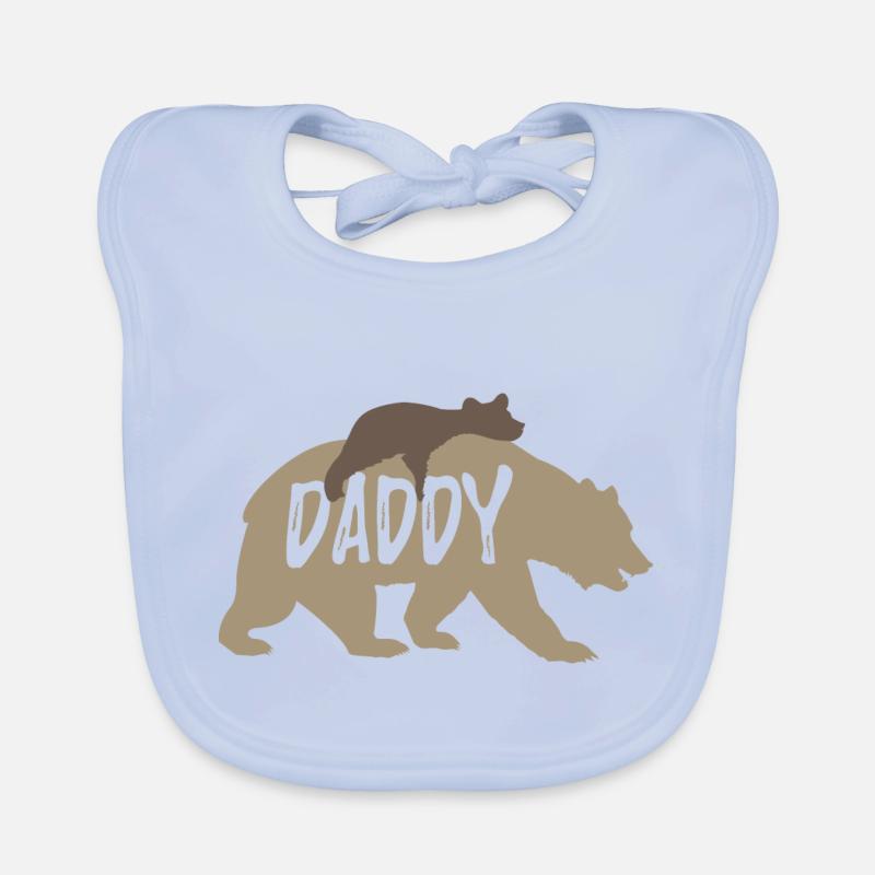 Daddy Bär Geschenkidee Vater Baby Bio-Lätzchen