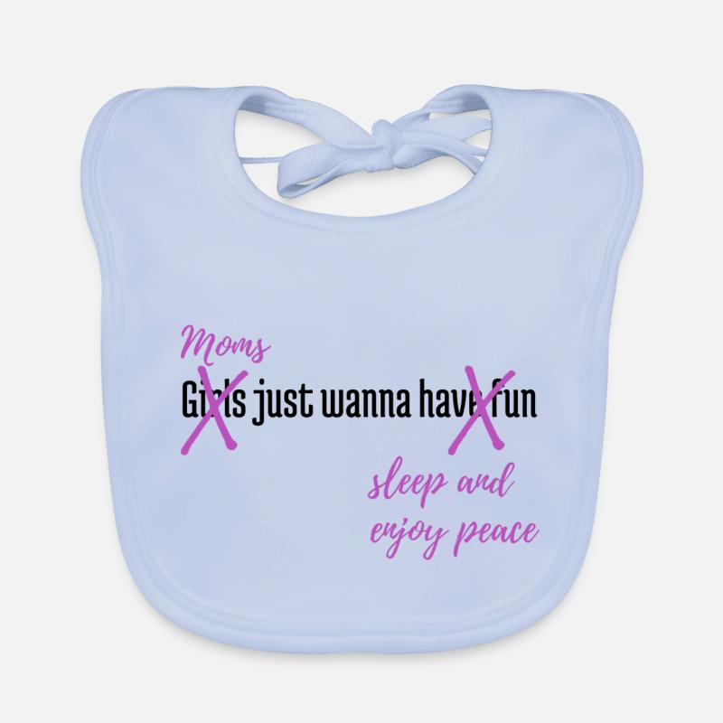 Mums just wanne sleep and enjoy peace Organic Baby Bibs