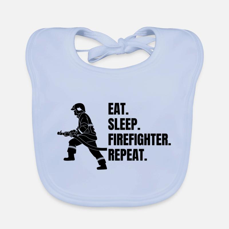 Feuerwehr Geschenk Feuerwehrmann Spruch Baby Bio-Lätzchen