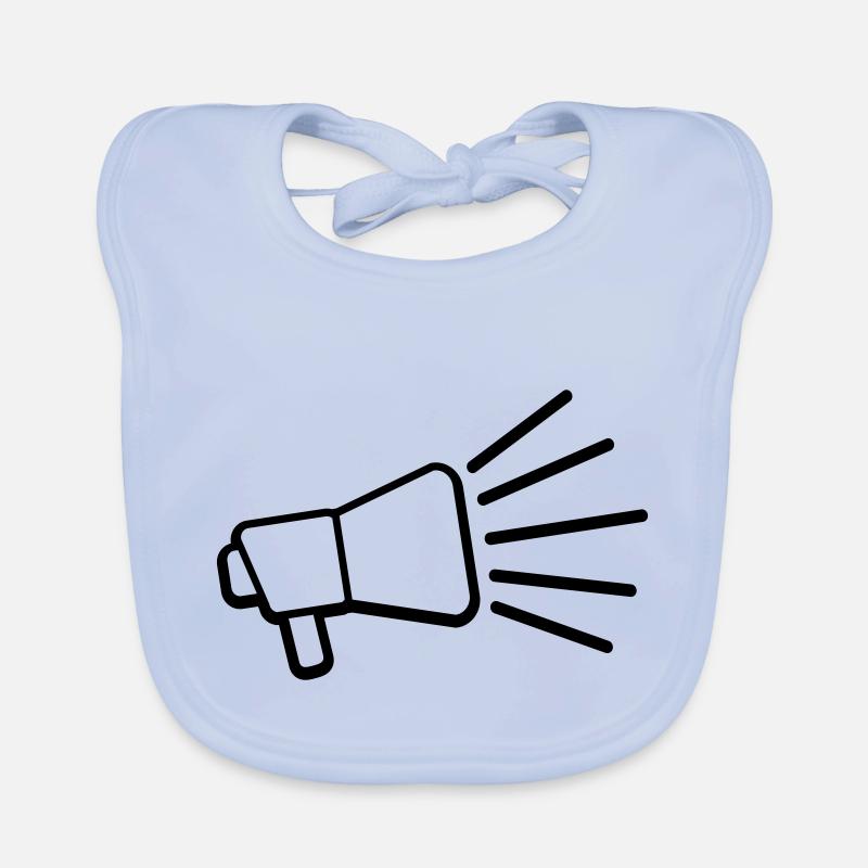 Icon Megaphone Loud Speech Organic Baby Bibs