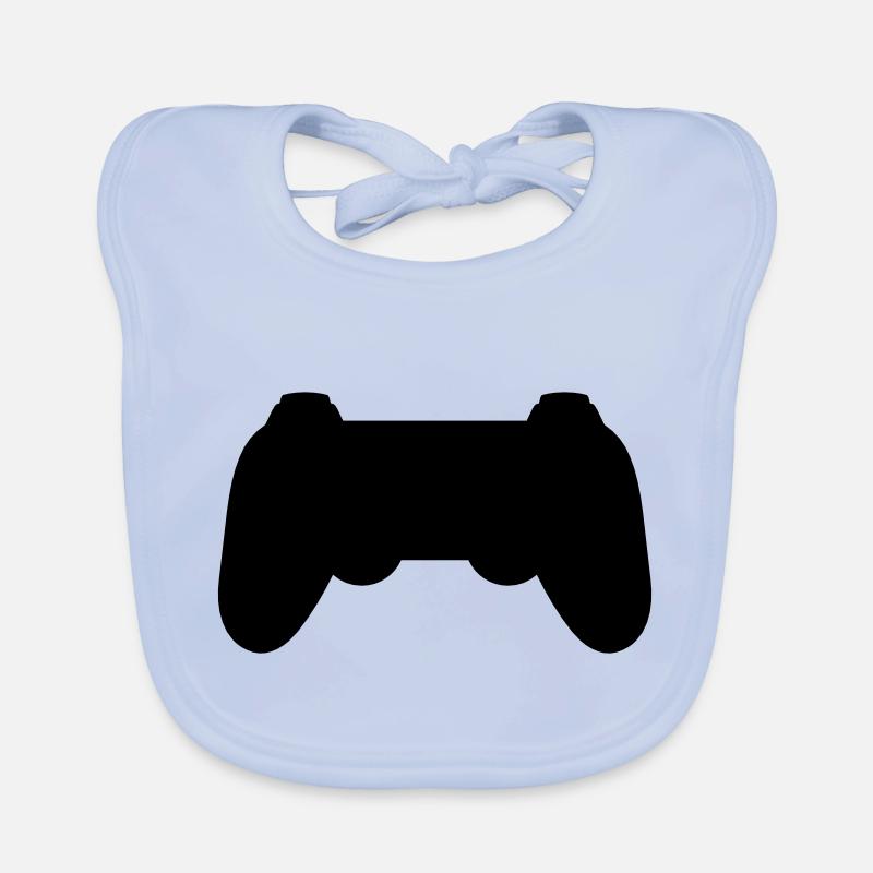 Silhouette Konsole Retro Controller Baby Bio-Lätzchen