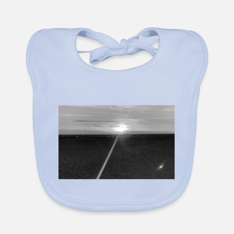 Plage Noir et Blanc Bavoir bio Bébé