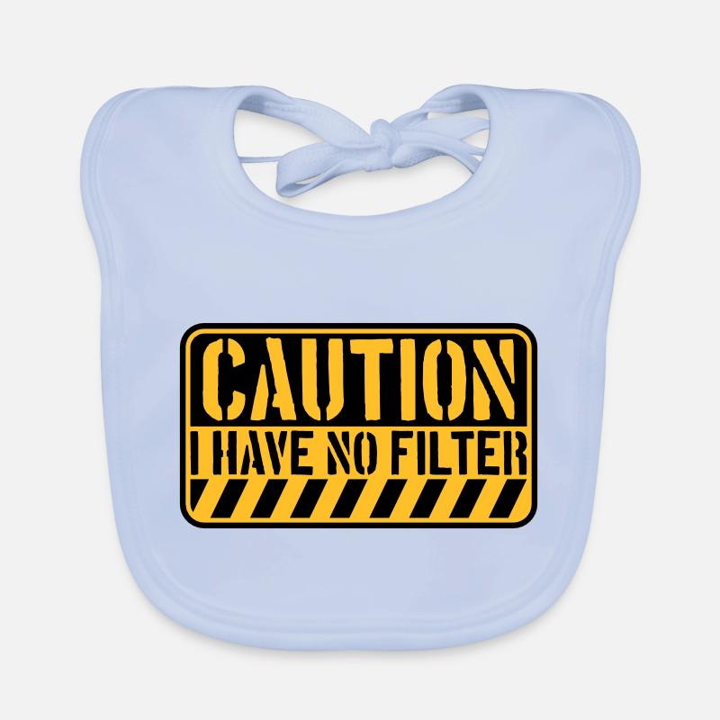 caution no filter Zitat Baby Bio-Lätzchen