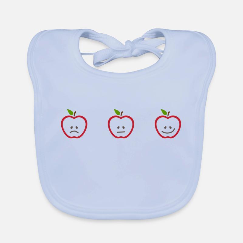 Apples with different faces Organic Baby Bibs