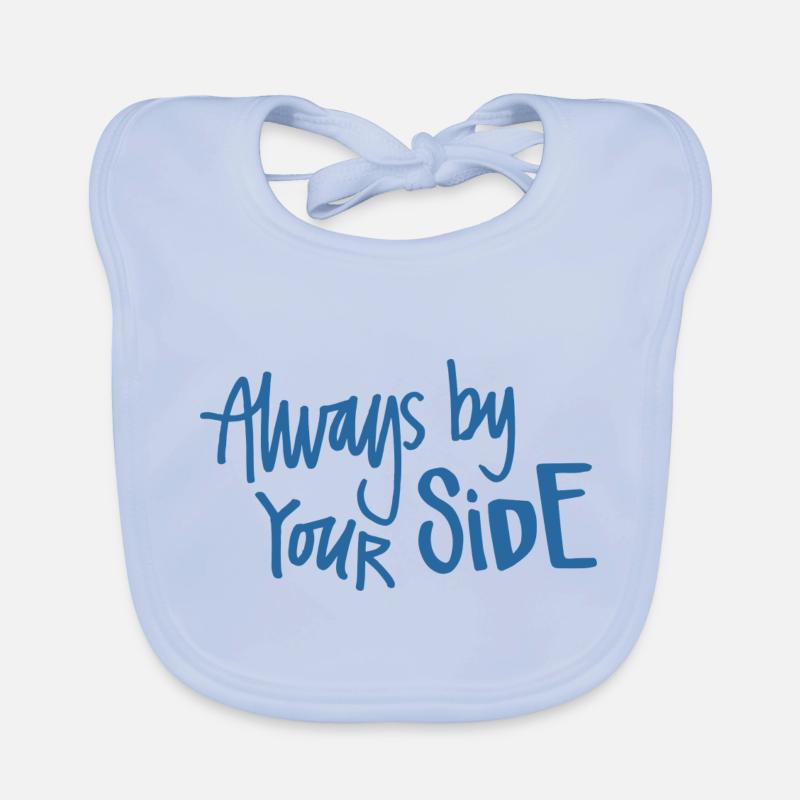 Always by Your SIDE Navy Organic Baby Bibs