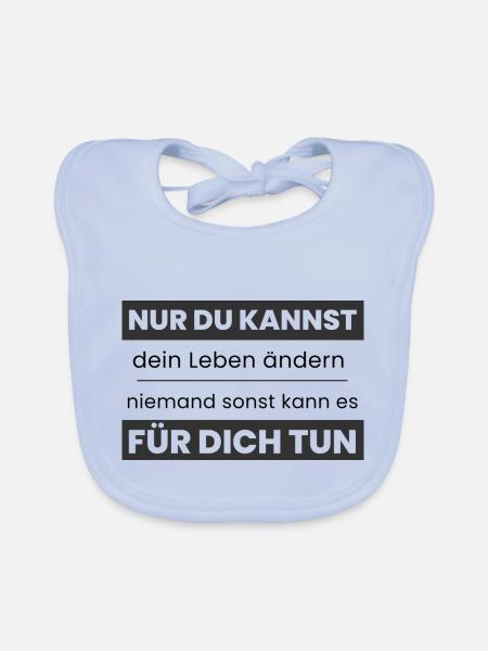 leben ändern - Baby Bio-Lätzchen - sky Blue - Vorne