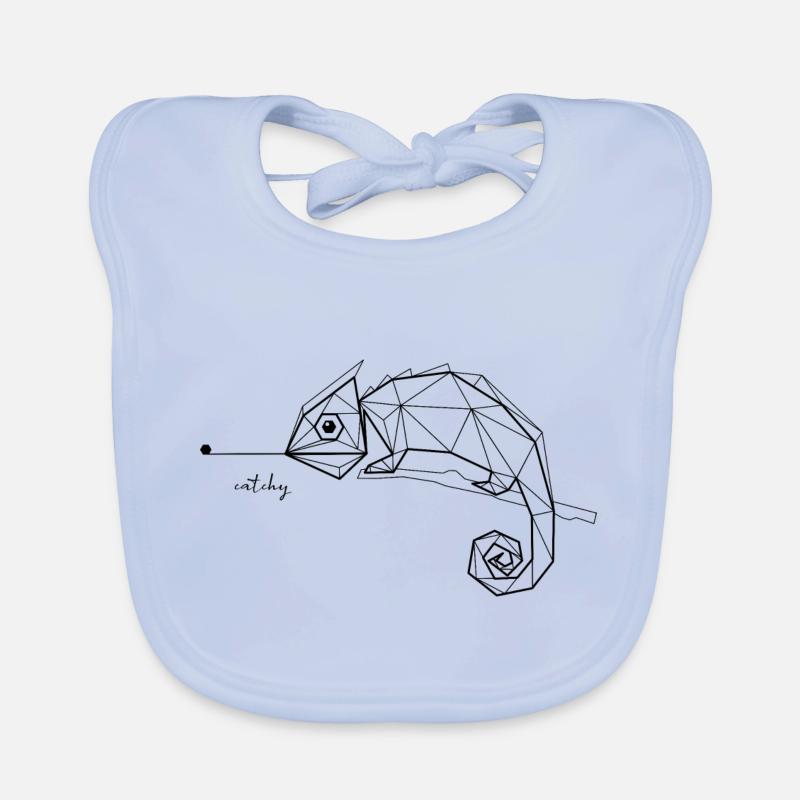 Art au trait caméléon Bavoir bio Bébé