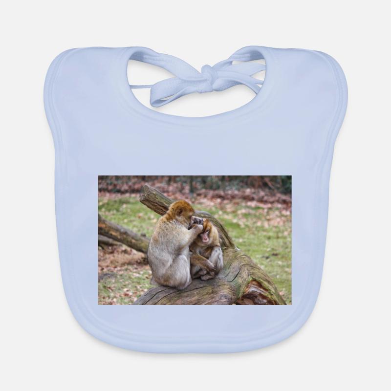 Berberaffen (Macaca sylvanus) Baby Bio-Lätzchen