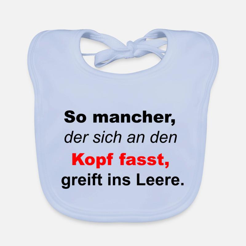 Spruch - Baby Bio-Lätzchen - sky Blue