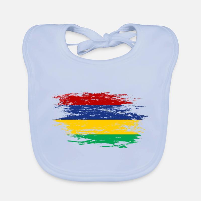 Drapeau mauricien utilisé Bavoir bio Bébé