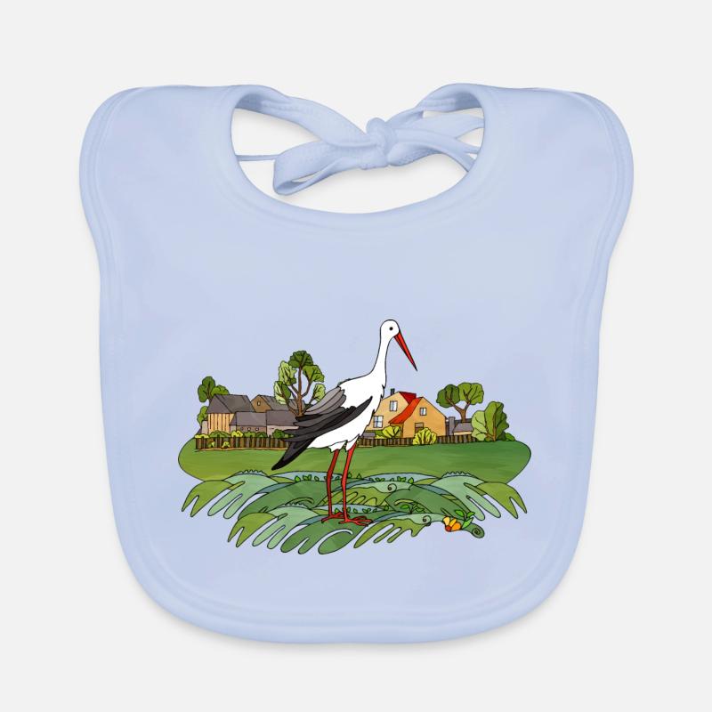 Stork bird Organic Baby Bibs