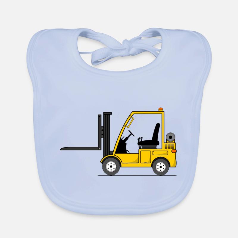 Chariot élévateur Jaune Bavoir bio Bébé