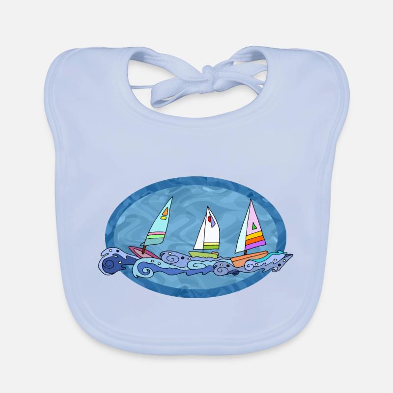 Segelboote Baby Bio-Lätzchen