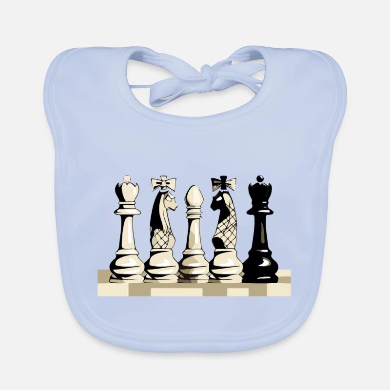Pièces du jeu d'échecs Bavoir bio Bébé